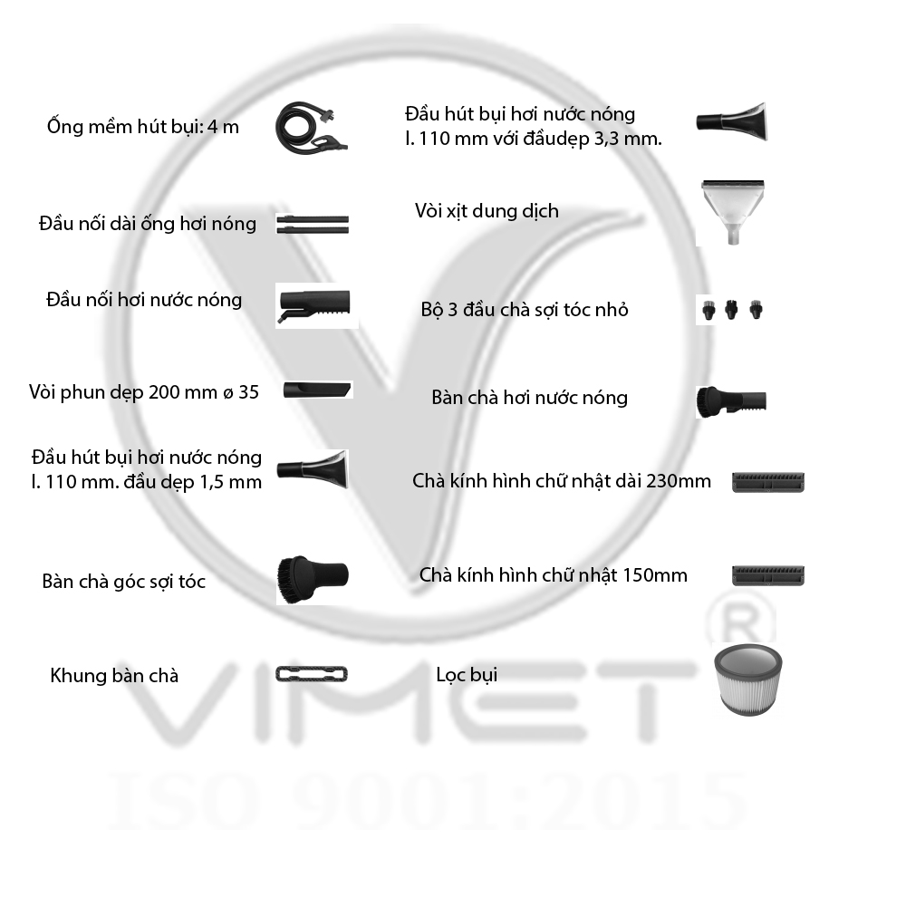 Máy vệ sinh và hút bụi bằng hơi nước nóng Lavor GV ETNA 4.1