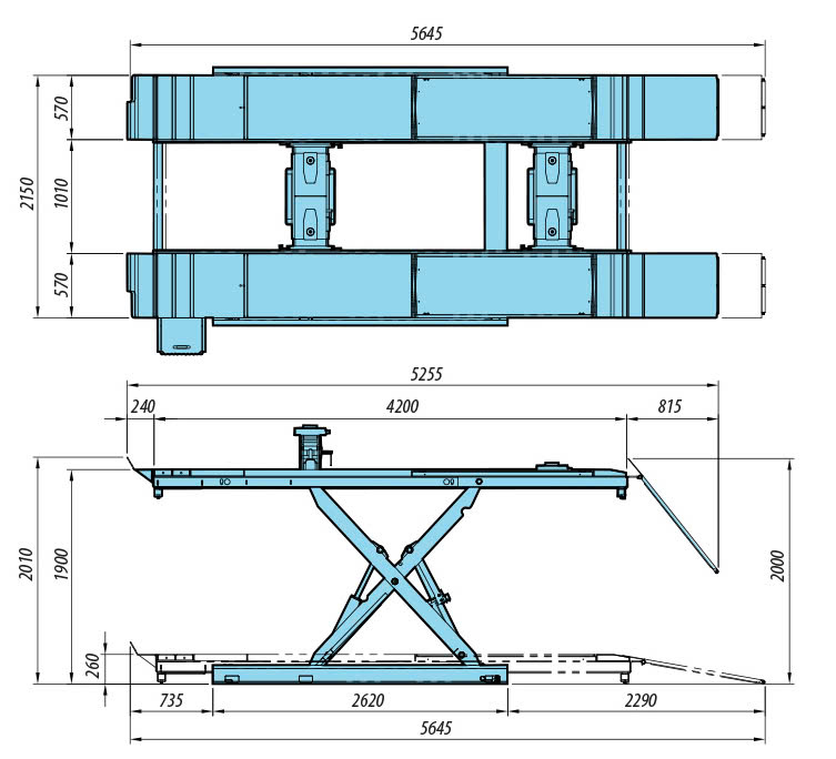 Cầu nâng ô tô cắt kéo Heshbon HL-52X