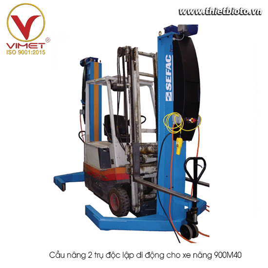 Cầu nâng 2 trụ độc lập di động cho xe nâng 900M40