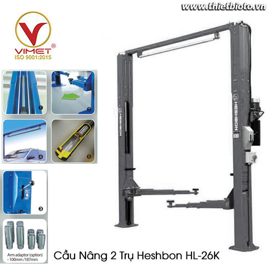 Cầu nâng 2 trụ Heshbon HL-26K